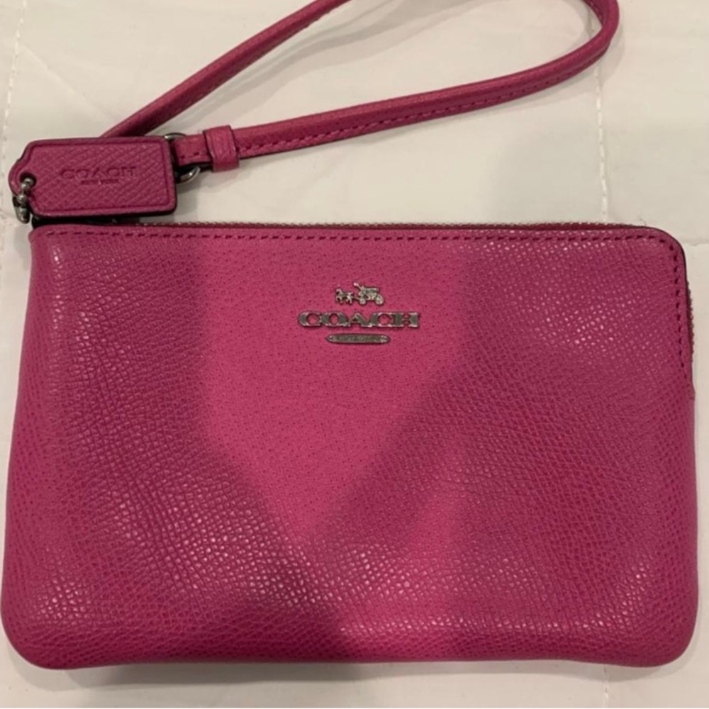 Pink COACH Wrist Wallet